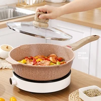 non stick frying pan household cooking multifunctional safety maifan stone easy clean thick bottom high capacity pot
