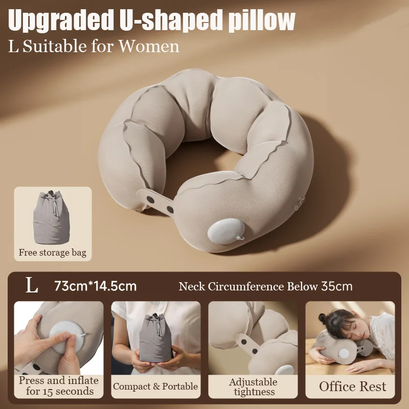 

Надувная U-образная подушка для шеи Travel Pillow