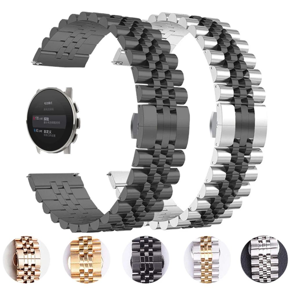 

20mm 22mm Metal Stainless Steel Strap For SUUNTO 9 PEAK For SUUNTO 3 Straps Bracelet Band Replacement Watchbands Accessories