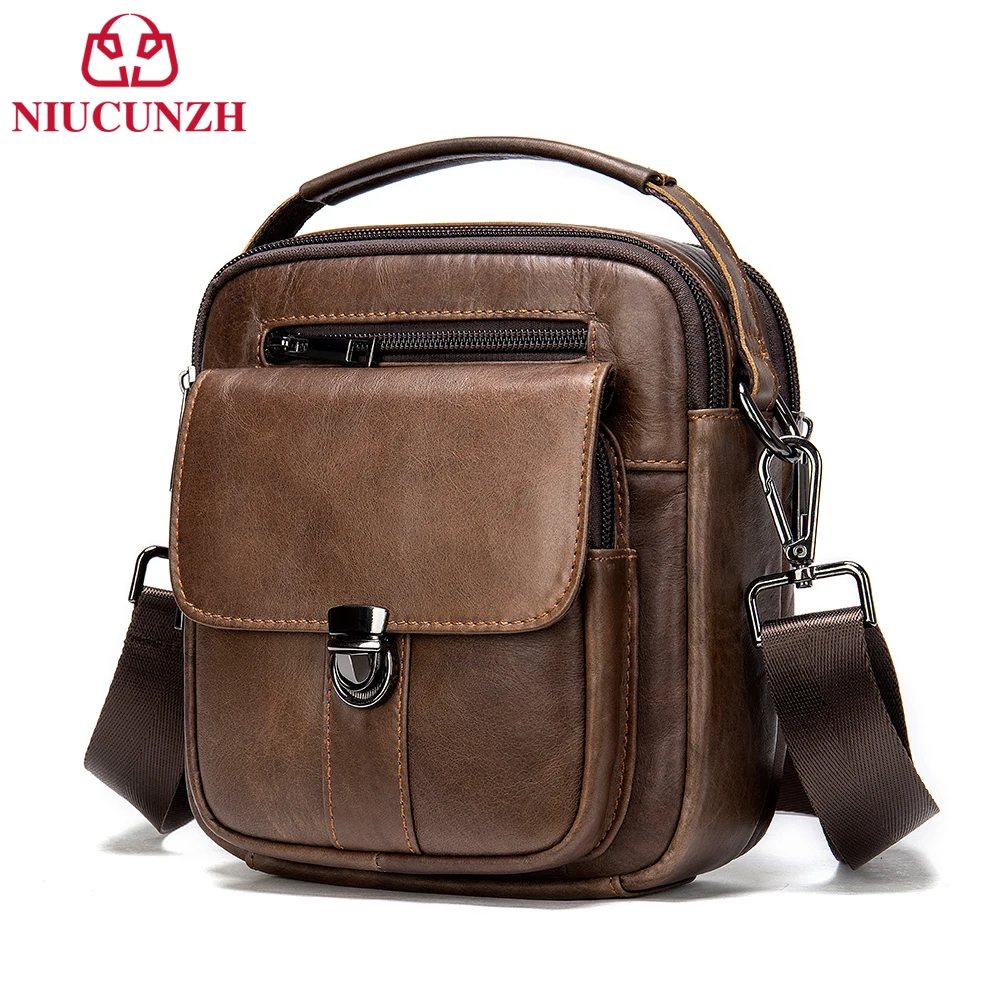 

Сумки на плечо NIUCUNZH, мессенджер через плечо, водонепроницаемая винтажная маленькая боковая Сумочка, деловой дорожный подарок для мужа