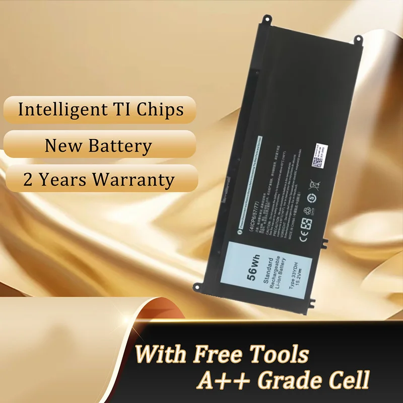 Аккумулятор New33YDH для ноутбука DELL Inspiron 17 7778 7779 7773 15 7577 G3 3579 5587 3779 7588 P30E Series