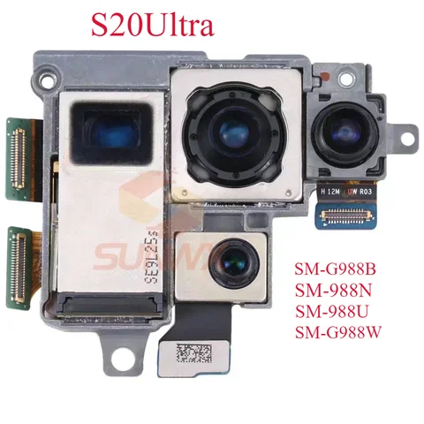 Для Samsung Galaxy S20 Ultra 5G SM-G988B Набор камер Телеобъектив + глубина + широкий + основной камеры SM-G988U G988N G988W