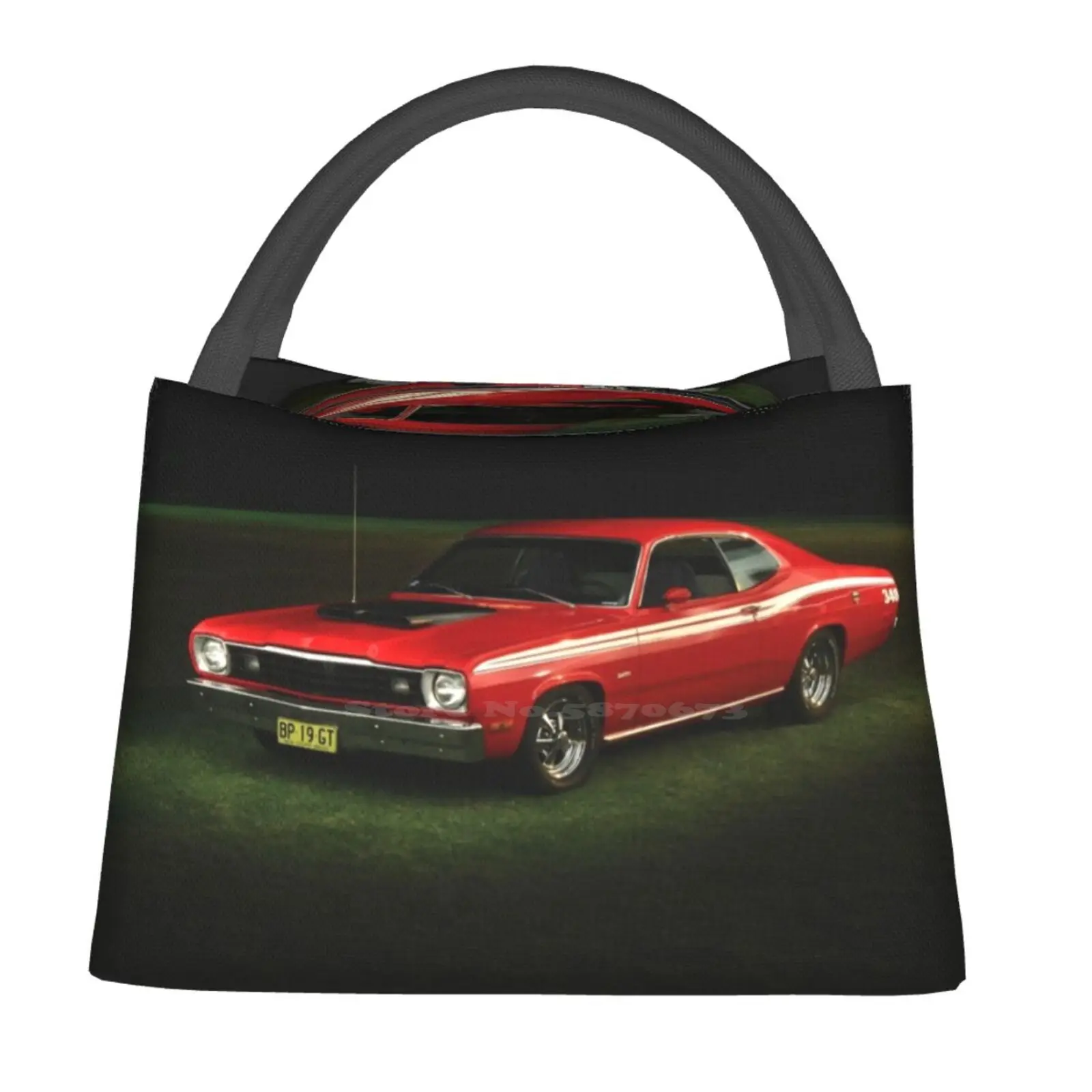 

1974 Плимут Duster Портативная сумка для ланча новая термальная изолированная сумка для ланча красная машина автомобиль Американский американский