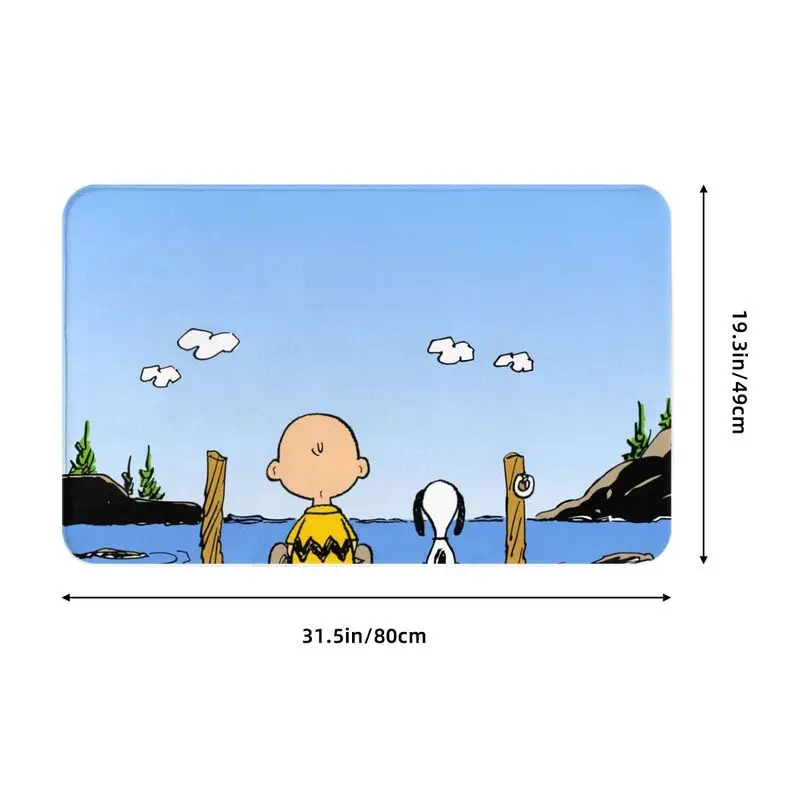 Пользовательский мультфильм Снупи Вудсток анимация коврик для двери