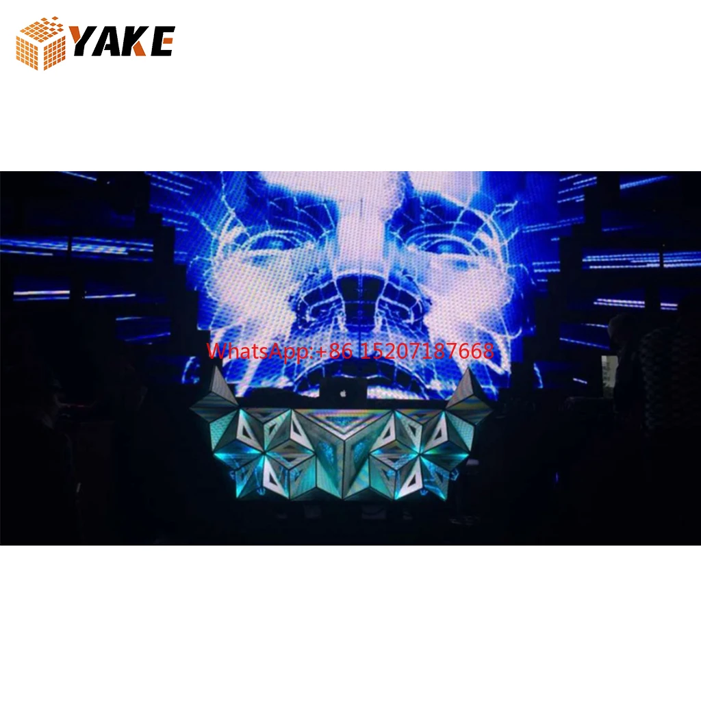 Yake индивидуальный 3D DJ-стенд P2.5 P3 P4 светодиодный экран консоли внутренний Полная