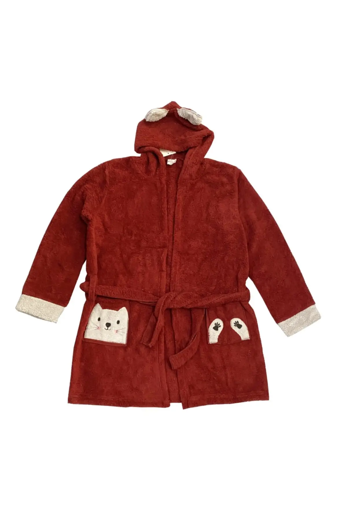 

Dressing Gown 6207 Welsoft Powder Fleece Plush Hooded Bathrobe Peignoir Kimono Bride Sleepwear Night Gown