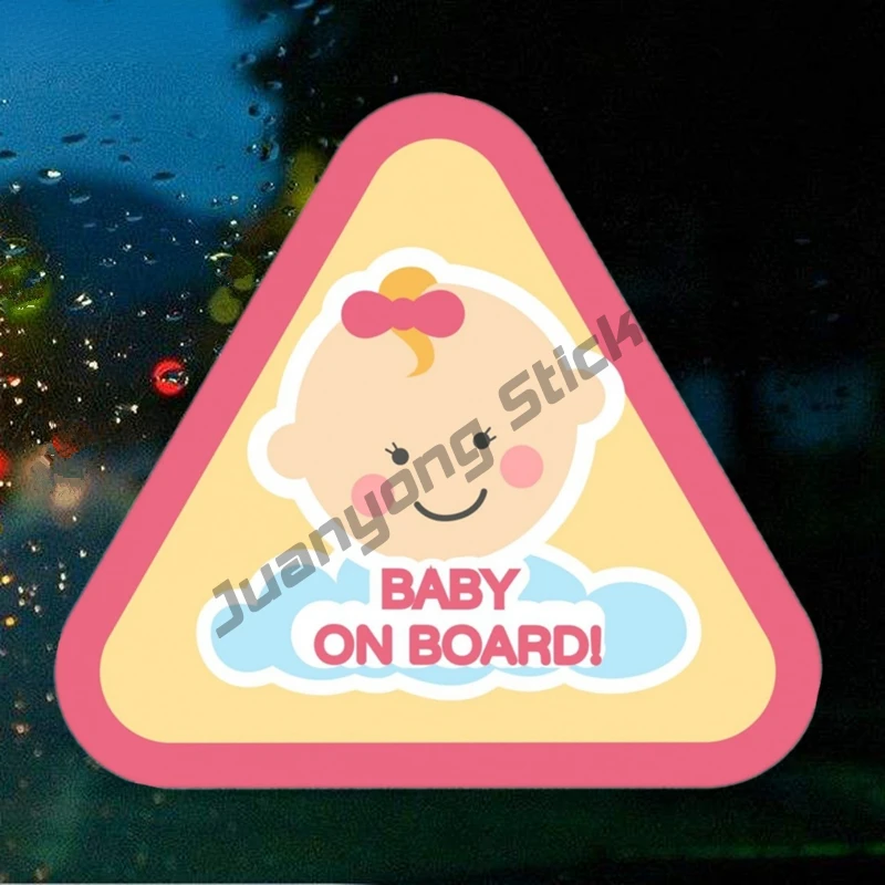 

Cartoon Graffiti Baby on Board Colorful Car Stickers Funny Auto Window Camper Truck Car Body Cover scratches Decals KK14x13cm