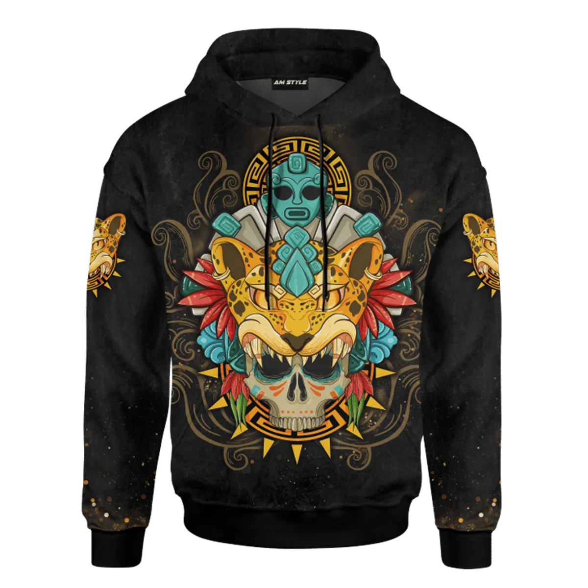 

AZTEC JAGUAR WARRIOR MAYA AZTEC MEXICAN MURAL 3D Unisex Hoodie Men Sweatshirt Streetwear Zip Pullover Casual Jacket Tracksuit