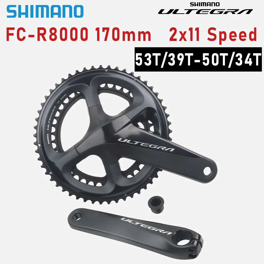 

Shimano ULTEGRA R8000 Road Bike Crankset 2x11 Speed 170mm HOLLOWTECH II 53/39T 50/34T Bicycle Sprocket 11 Speed Bike Part