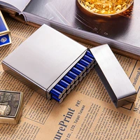 stainless steel anti extrusion cigarette case box for holding 8mm diameter 20 cigarettes