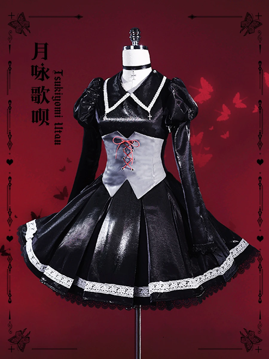 

Аниме игра Shugo Chara Tsukiyomi Utau ежедневное великолепное платье для вечевечерние НКИ Готическая униформа косплей костюм Хэллоуин женский карнавал 2022