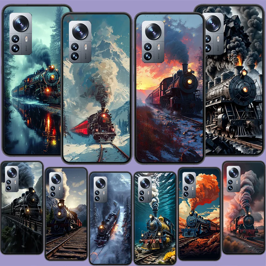 Чехол для телефона Steam Train Xiaomi Mi 13 12T Pro 12X 12 Lite 5G 11T 11i 11 Ultra 10 10T 9T 9 8 6X 5X A1 A2 Capa Coque