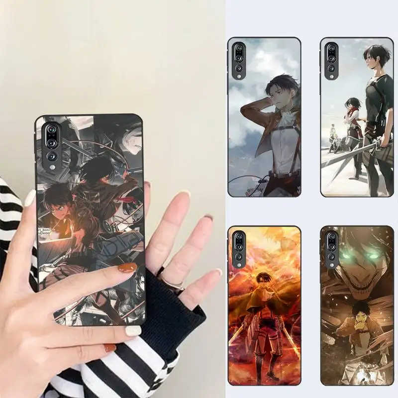 

Anime Attack On Titan Phone Case For HUAWEI P10 P20 P30 P40 Mate 30 40 Lite Pro Fundas Shell Cover