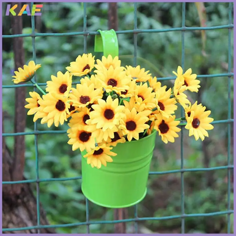 

10 Colors Metal Iron Flower Pot Hanging Balcony Garden Plant Planter Home Decor