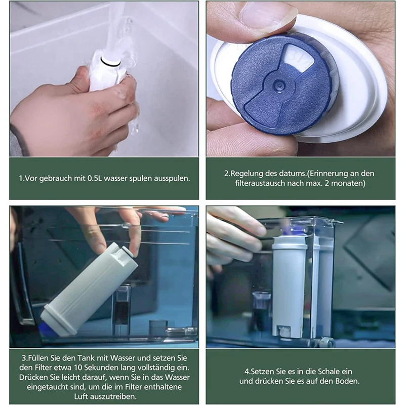 6-паковочный фильтр для кофемашины Delonghi Dlsc002 Фильтр Ecam Esam Etam Bco Ec с смягчателем