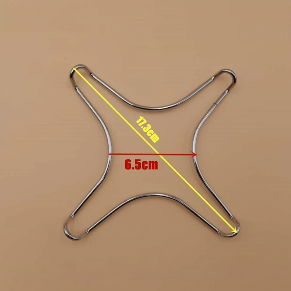 

Chrome Metal Furnace Frame Non-slip Gas Stove Rack For Milk Pot Coffee Maker Pans Thermal Insulation Anti-scalding Kitchen Tools