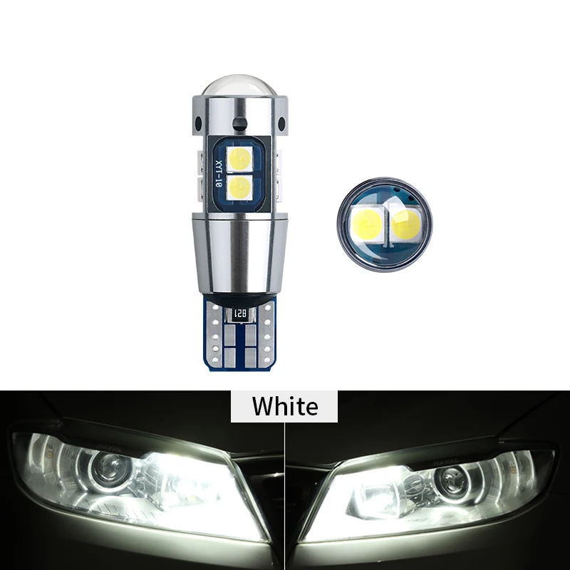 

2 шт. T10 W5W светодиодная лампа супер яркая 3030 10SMD Canbus внутреннее освещение автомобиля инструмент карта купольный парковочный фонарь автосигнальная лампа 6000K