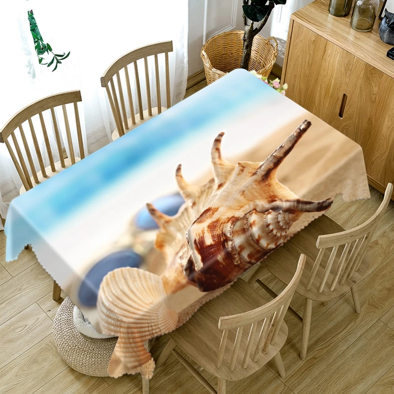 

Скатерть прямоугольная с 3d-рисунком ракушки и Морского Пейзажа