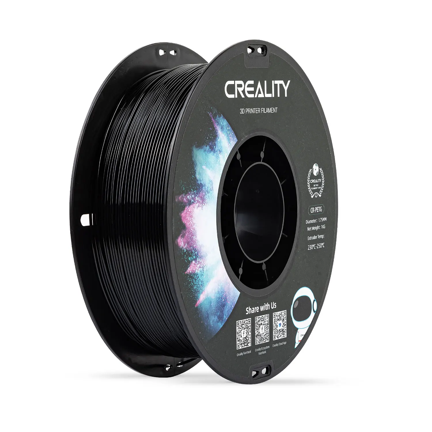 

CREALITY Printer Original CR-PETG Filament 1KG 1.75mm 7 Colors Choose High Temperature Eco-friendly Odorless Non-toxic Excellent