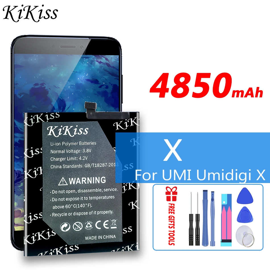 

Rechargeable 4850mAh KiKiss Battery for UMI Umidigi X Big Power Bateria for UMI Umidigi F2