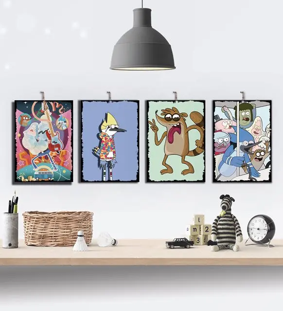 

2021 New Ragular Show Themed 4 Pcs Gift Custom Design 8 Mm Decorative Wooden Table Set-Home Decoration Free Shipping