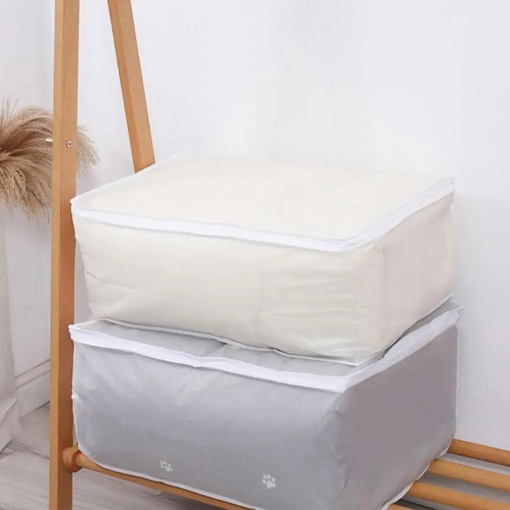 

Quilt Clothes Storage Bag Solid Color Folding Duvet Blanket Sorting Dustproof Closet Under-Bed Storage Moisture Proof Organizer