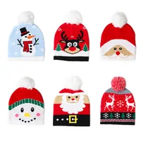 Newborn Baby Hats Charm Autumn Winter Children Set Sweater Knitted Beanie Hat for Girls Cartoon Pattern Christmas Gift for Kids