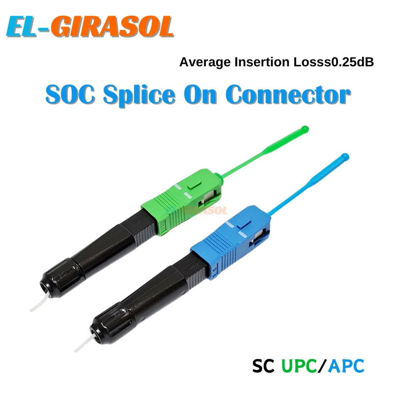 Фото SC APC/UPC Быстрый коннектор оптоволоконный фьюжн быстрый адаптер SC/UPC SOC Сращивание коннектор оптоволоконный Быстрый коннектор FTTH №1