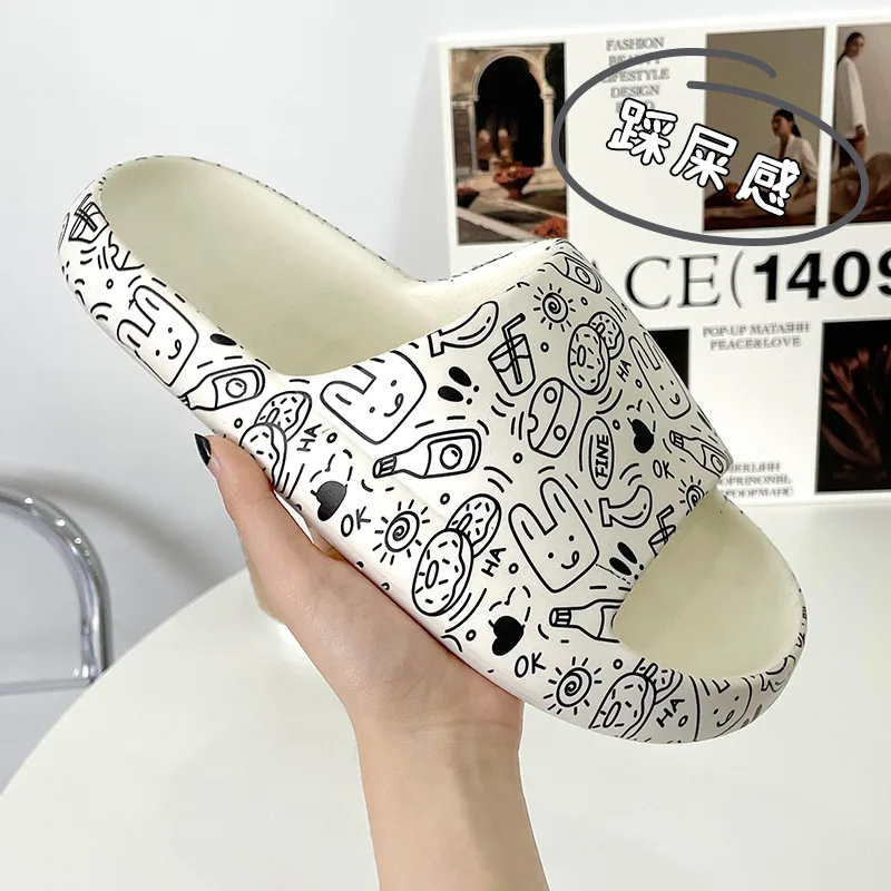 

Sandals women Coconut Ripe Slippers 2022 Men's Trendy Outdoor Net Infrared Wear Summer Flip Sesame Street Trendy Beach Shoes