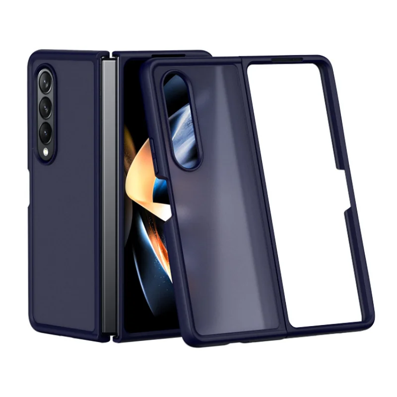 

Ультратонкий матовый чехол для Samsung Z Fold4, полноразмерный противоударный чехол, мягкий ТПУ + жесткий чехол из поликарбоната для Galaxy Z Fold 4, чехол