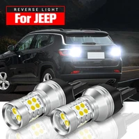 2pcs led backup light reverse lamp blub w21w 7440 t20 canbus error free for jeep compass 2011 2021