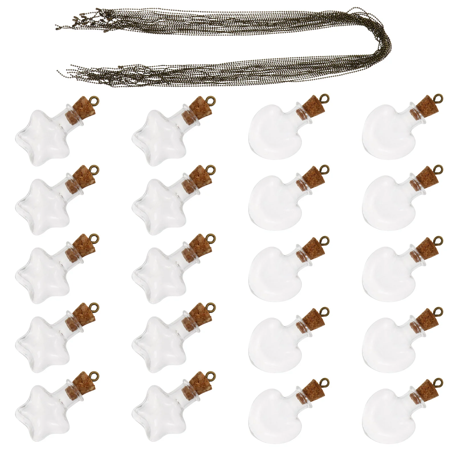 

Bottlemini Glasscork Jars Bottles Driftingstoppers Necklace Tinyjar Drift Adornment Decorative Shaped Clear Chic Wedding Favor