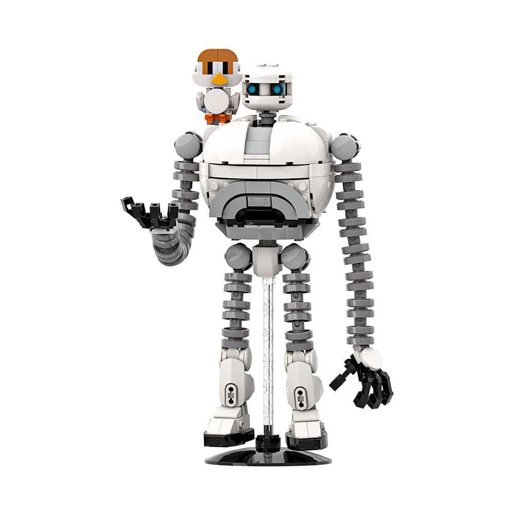 Фото MOC дикий робот, строительные блоки, модель робота из фильма, фигурки Roz and Brightbill, кирпичи, игрушки для сборки своими руками, подарки на день рождения для детей №1