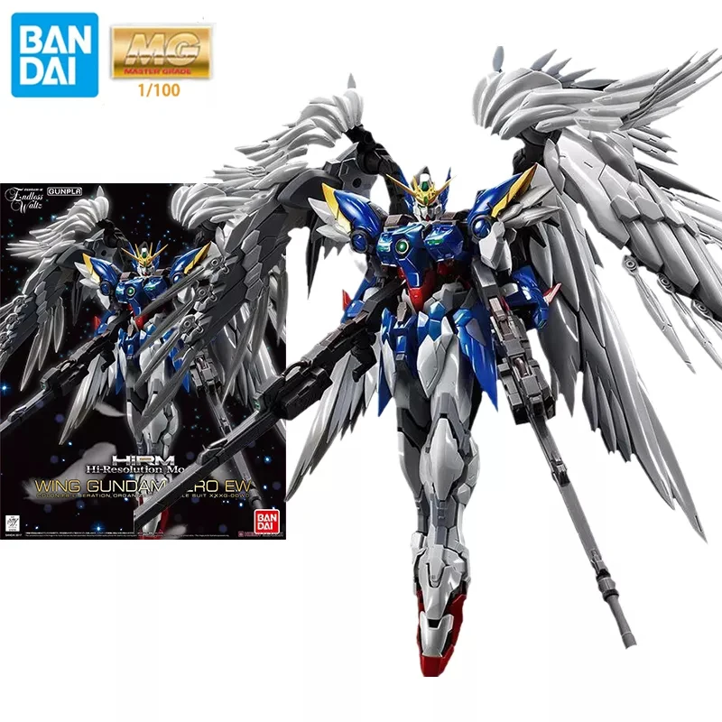 

Bandai оригинальный HIRM 1/100 новый мобильный отчет Gundam Wing GUNDAM ZERO EW каркас из сплава детская экшн-фигурка