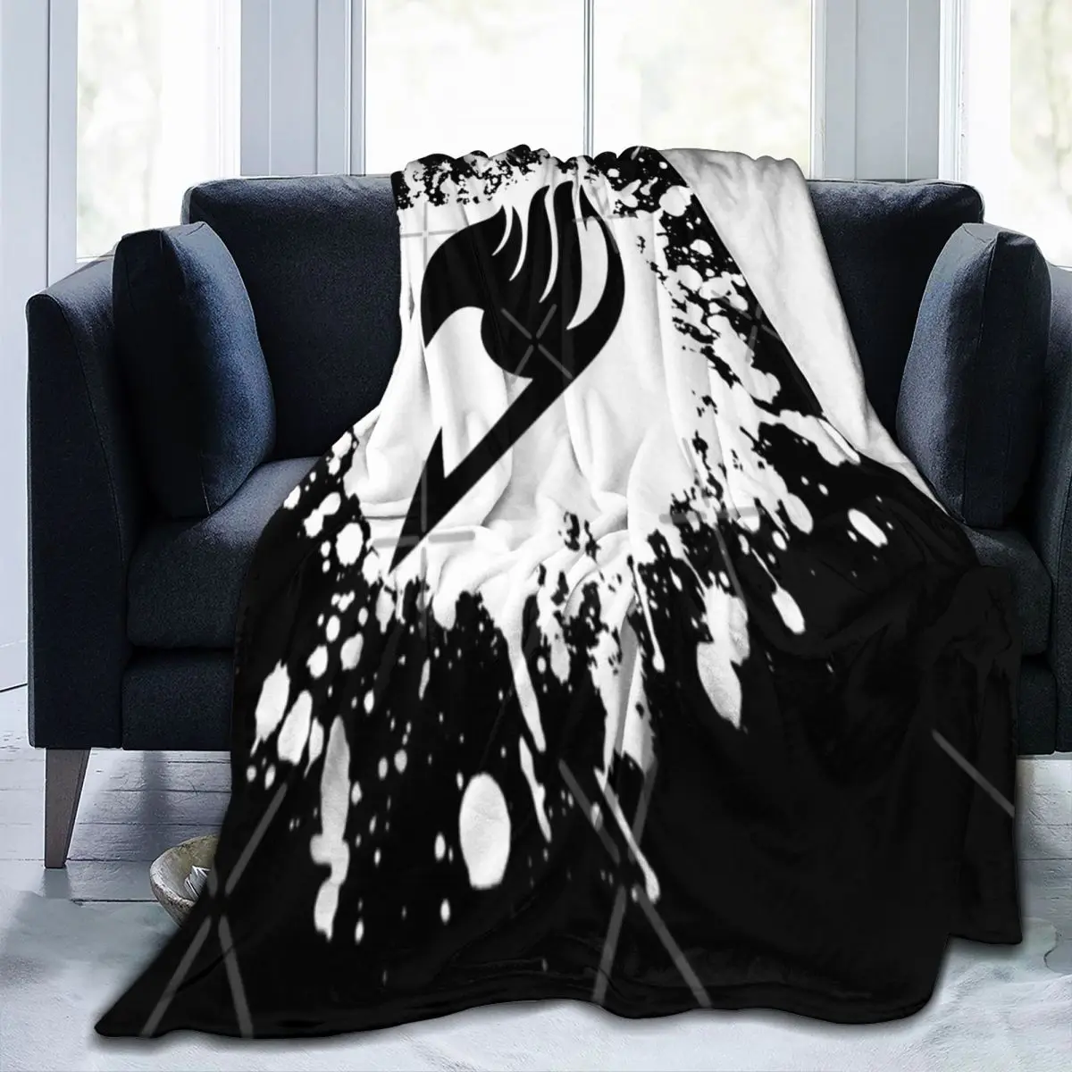 

Fairy Tail Emblem Throw Blanket Customizable ComfortableLiving Room Multi Style