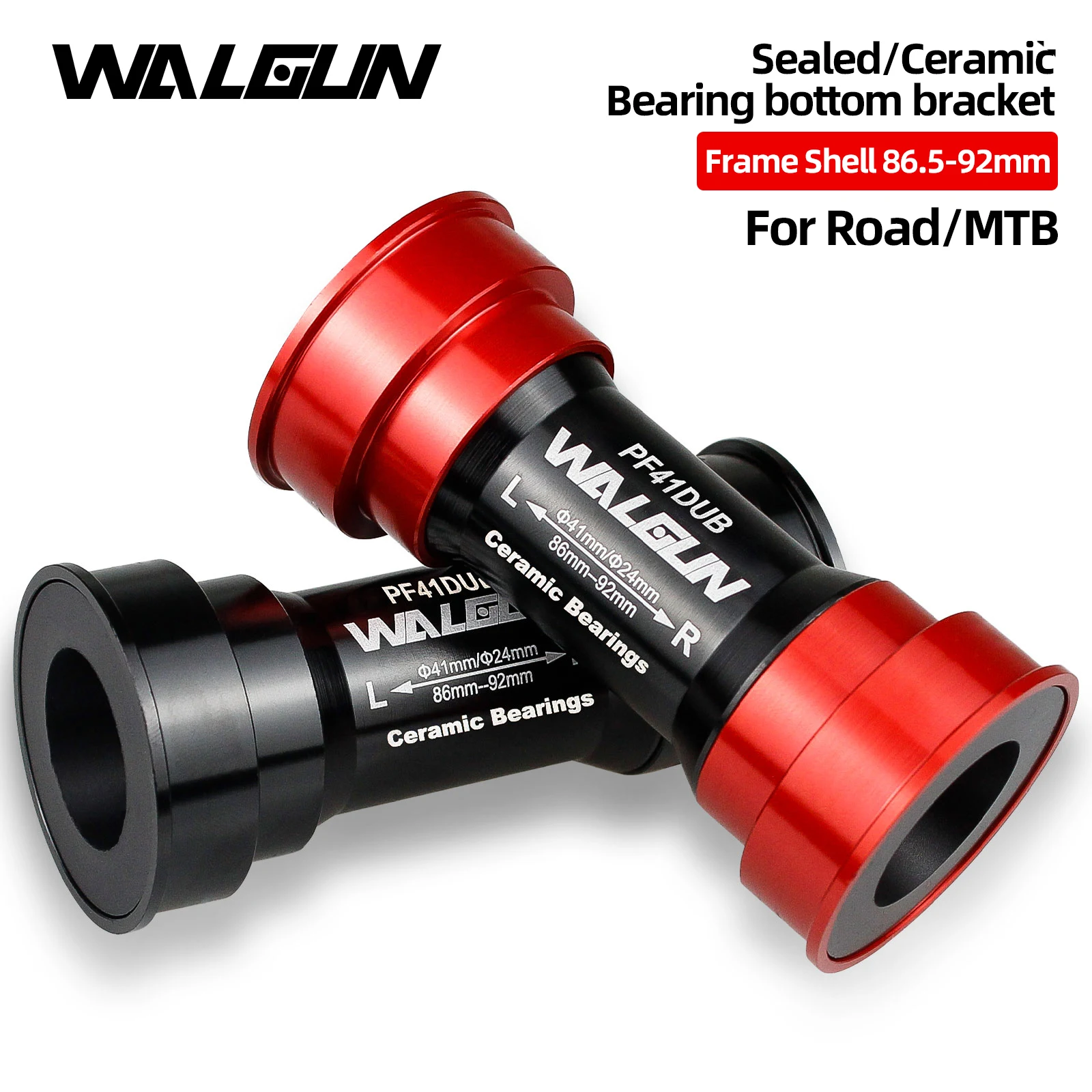 Фото Нижний кронштейн для велосипеда из алюминиевого сплава Walgun PF4124 BB86 92 №2