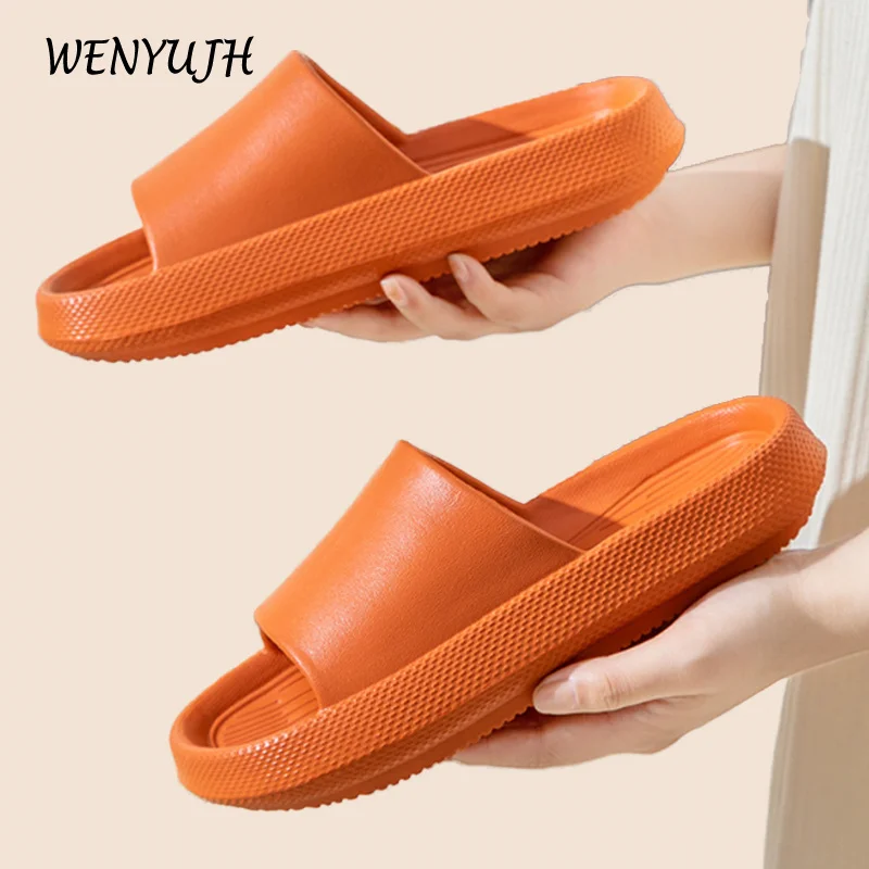 

Fashion Soft Sole Cloud Slippers Women Home Outdoor Slipper Summer Beach Unisex Bedroom Shoes Flip Flops Thick Bottom Sandal