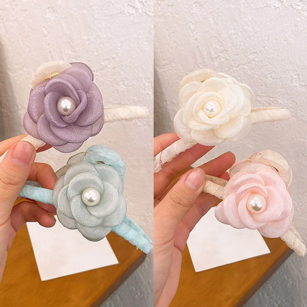 

2022 Camellia Hair Claw Clip Clamp For Women Girl Flower Handmade French Fashion Head Accessories Women Wholesale