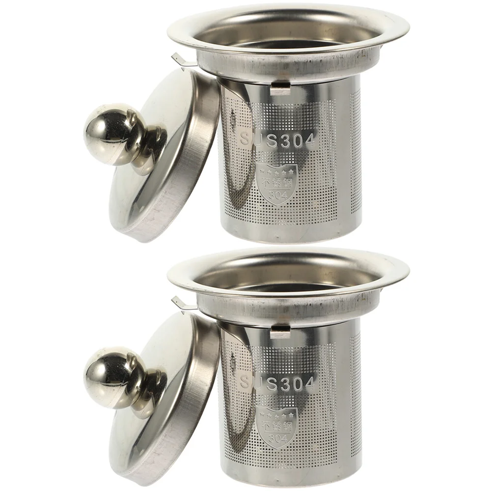 

2 Pcs Metal Tea Infuser Teapot Cup Replacement Filter Fine 7.2X6.3X6.3CM Silver Stainless Steel Loose