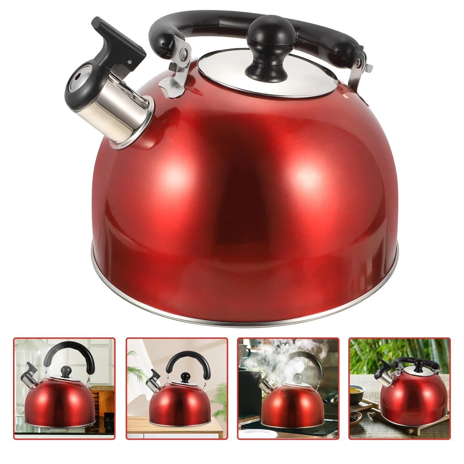 

Kettle Tea Whistling Water Stovetop Teapot Stainless Pot Steel Gas Stove Coffee Cooker Electric Hot Induction Teakettle Boiling