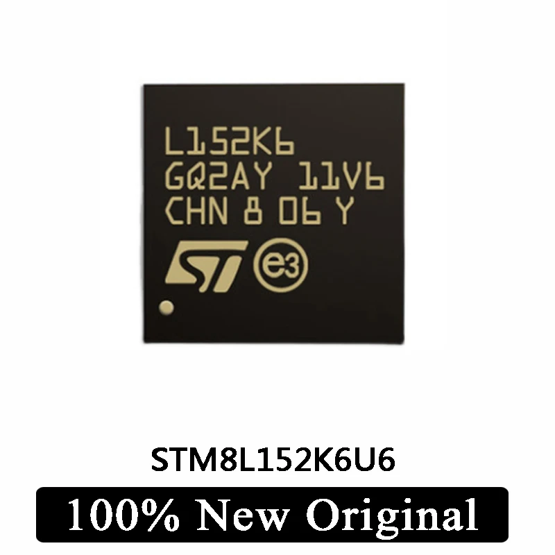 

100% New Original STM8L152K6U6 STM8L152 STM8L QFN32 STM icroelectronics MCU microcontroller IC chip in Stock