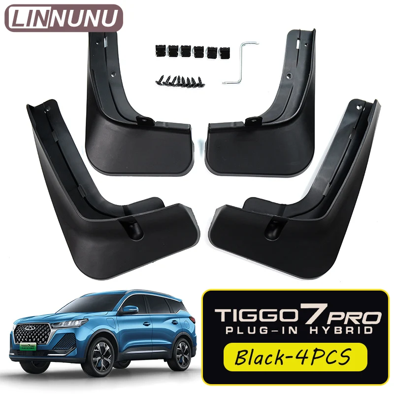 

4x автомобильные брызговики для Chery Tiggo 7 Pro max 2025 2024, передние и задние брызговики, брызговики, крыло Chirey, автомобильные аксессуары, колесо