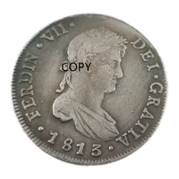 dei gratia 1813 ferdin vii commemorative coin spanish silver dollar made old replica specie