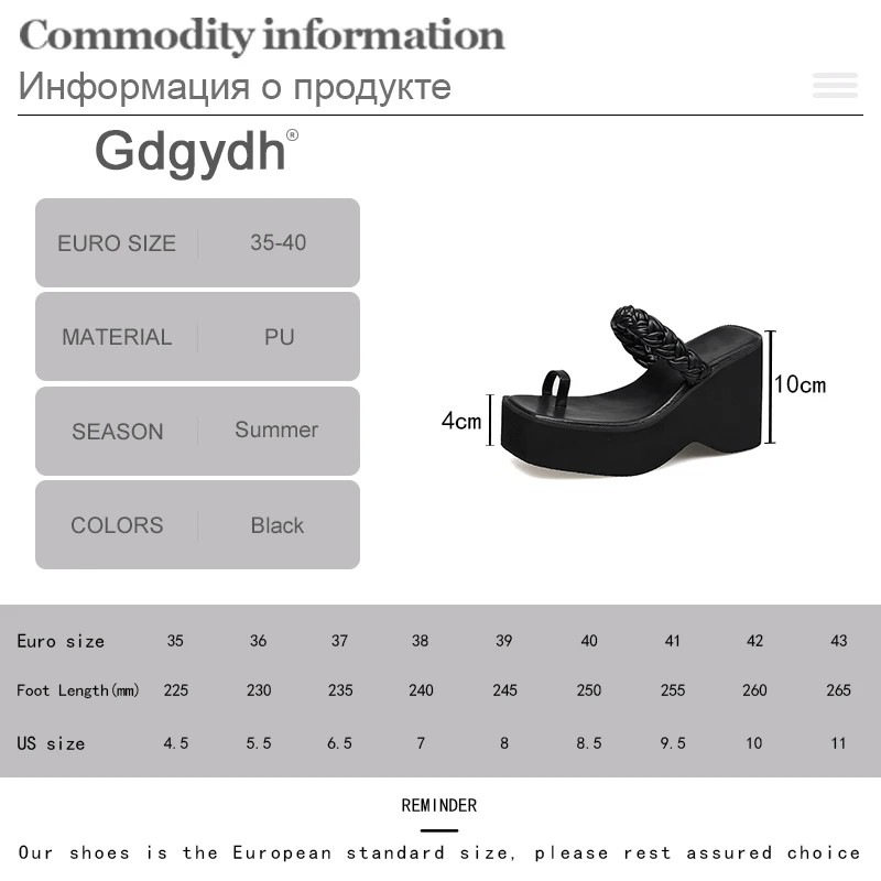 Gdgydh Women's Platform Wedge Sandals Stylish Open Toe Slip On Shoes Casual Outdoor Slide Sandals for Beach Backless Breathable