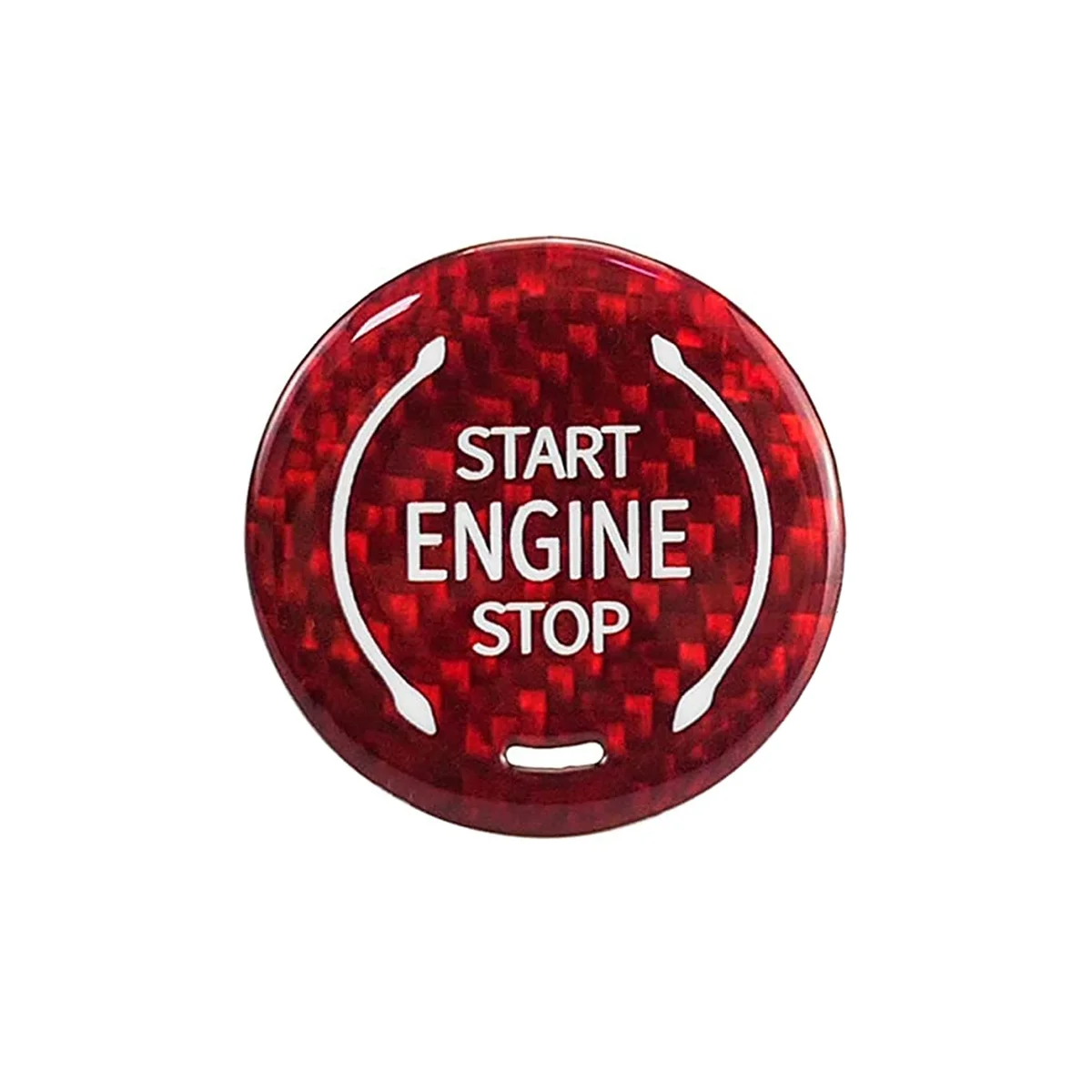 

Кнопка запуска из углеродного волокна, кнопка запуска и остановки двигателя, крышка кнопки зажигания для Chevy Corvette C8 2020 2021 2022, красная