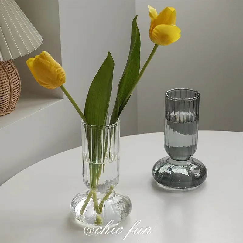 

Vase Home Decore Flowerpot Living Room Decoration Glass Container Stained Glass Vase Restaurant Flower Arrangement Ornaments
