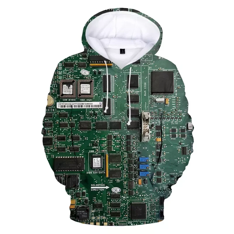 

NEW IN Electronic Chip 3D Printed Men's Hoodies Unisex Hooded Sweatshirts Funny Tracksuit Men Women Hip Hop Fashion Casual H