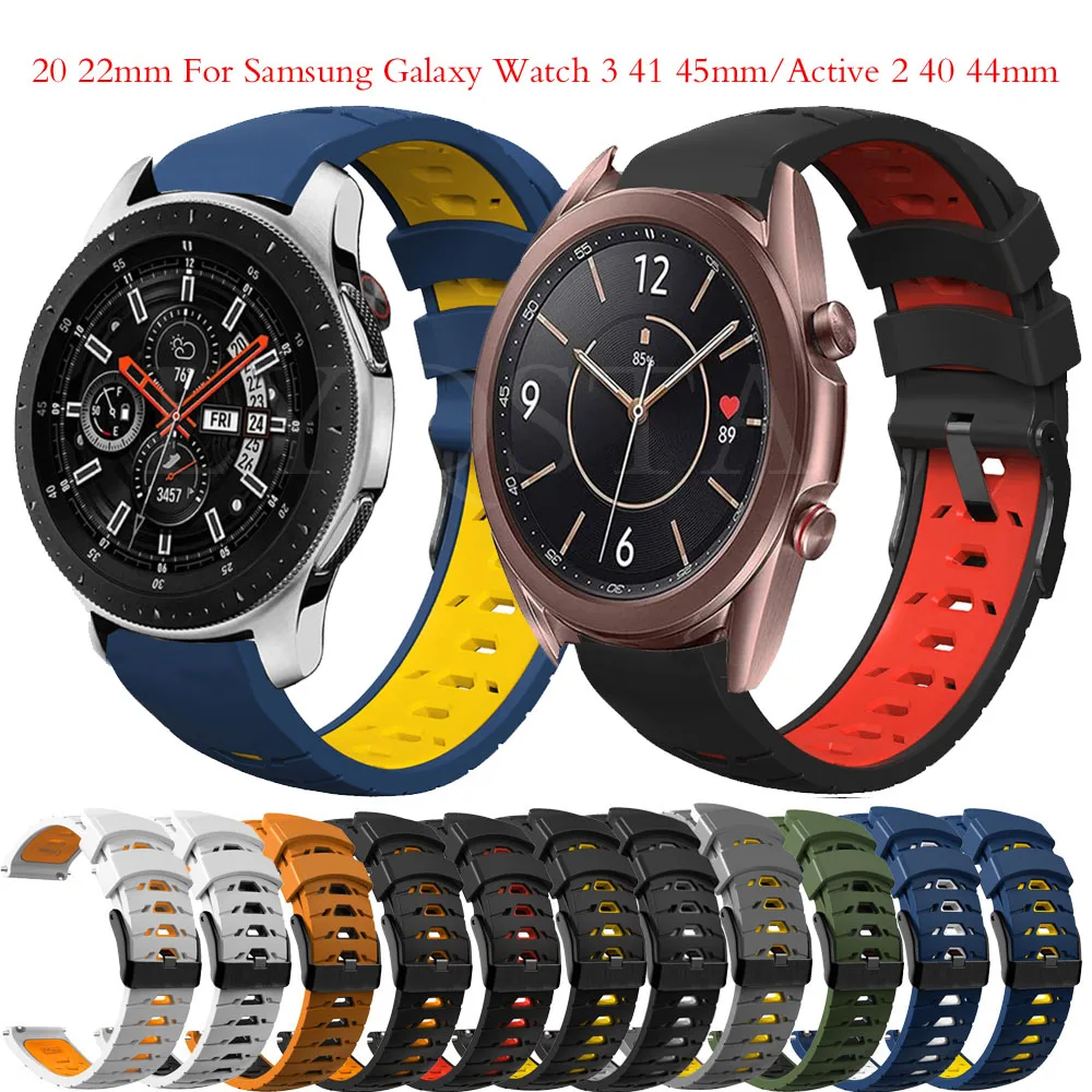 

Ремешок для смарт-часов, браслет для Samsung Galaxy Watch 4/classic 42 46 мм Active 2 44/40 мм 3 41/45 мм S3, 20/22 мм