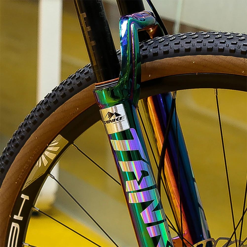 TANKE Велосипедная Голова Значок Наклейка MTB Складная Дорожная Вилка Для Горного