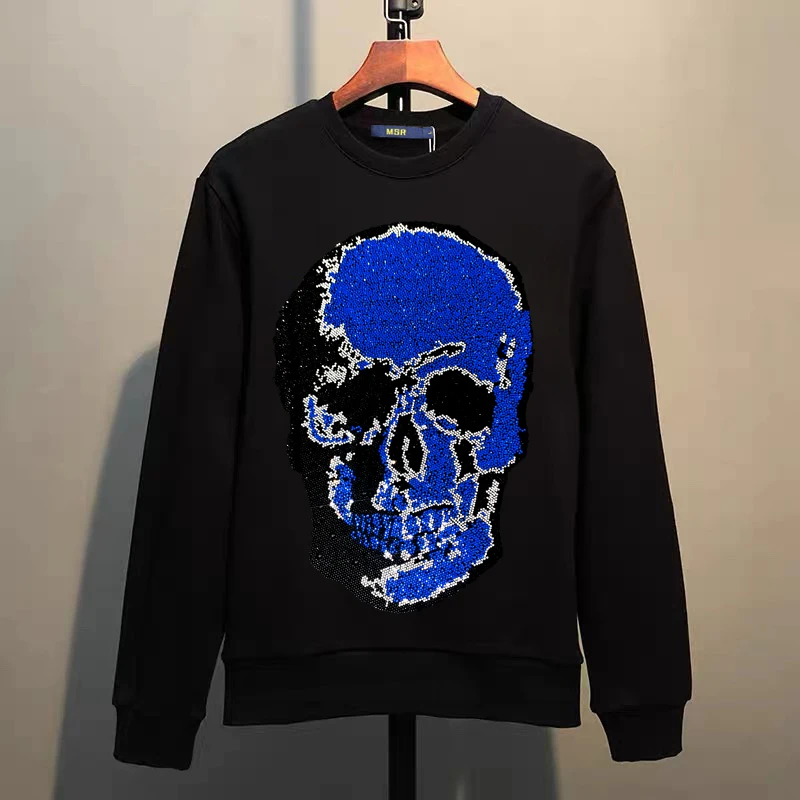 Мужская повседневная толстовка без капюшона уличная с рисунком